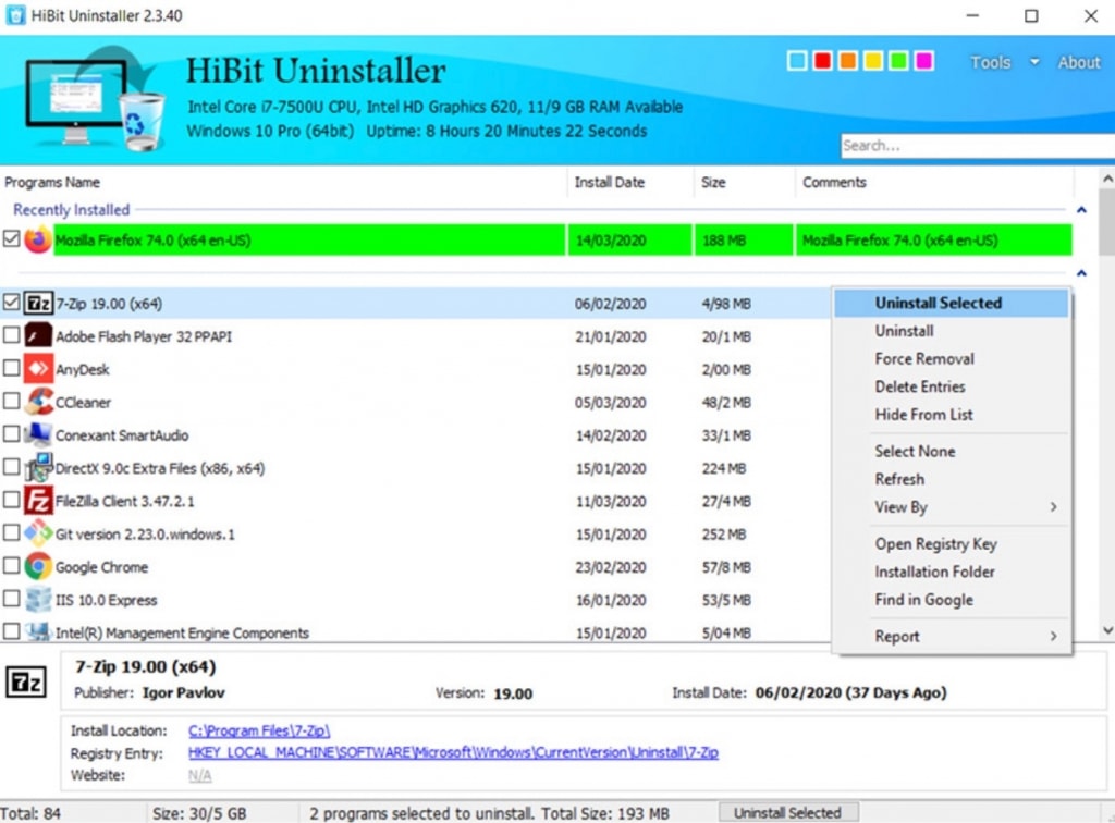 软件卸载工具 HiBit Uninstaller